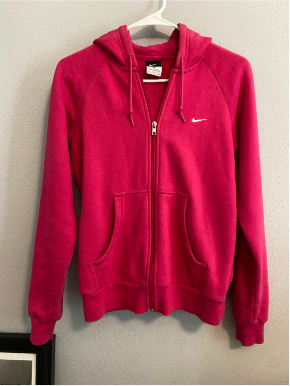 Pink Nike hoodie, women's medium